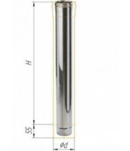 Дымох.труба 0,5 мм Ф 100 L=1,00м (Феррум)