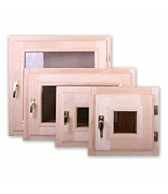 Форточка для бани 400x500 мм с ручкой (липа)