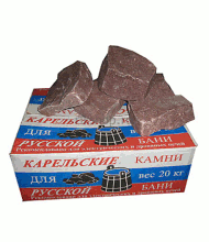 Камни для бани и сауны малиновый Кварцит колотый